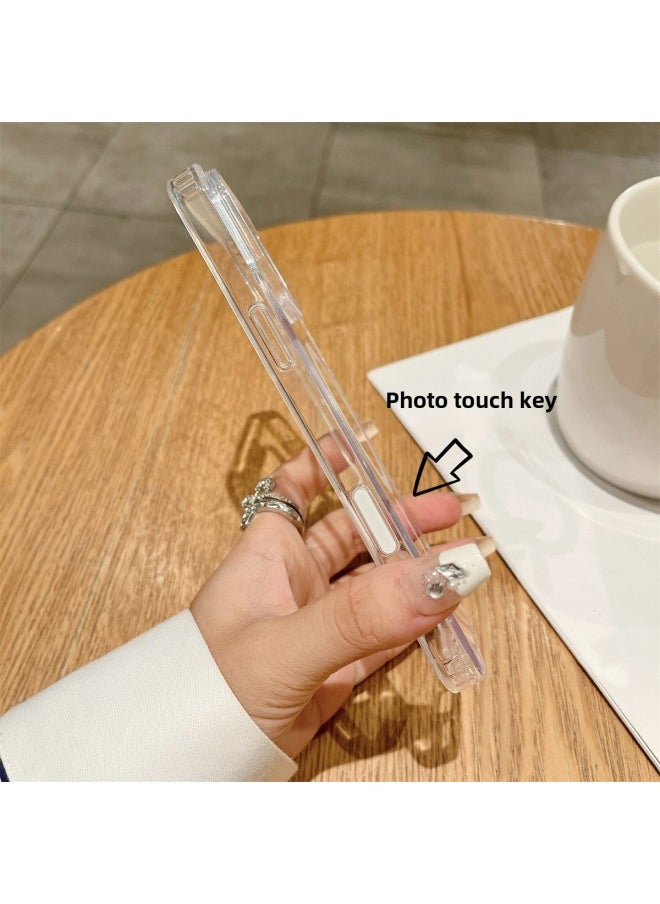 Camera Smart AI Touch Button For IPhone16 Magnetic Mobile Phone Case Apple 16ProMax Transparent Drop-Resistant-Color:Transparent  (packaging Box)-Applicable Models:iPhone16Promax
