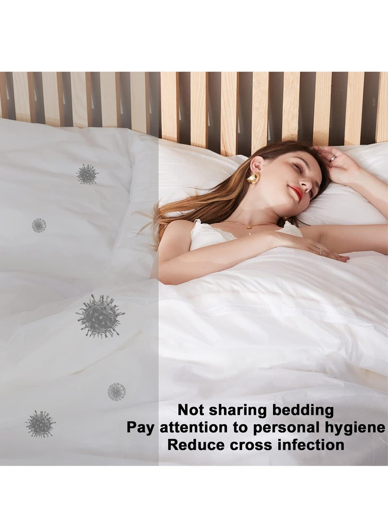 Sharpdo 3 PCS Disposable Bed Sheets Travel Sheets for Hotel, Disposable Sheets for Bed Travel Bedding Cover Portable Sheet with 1 Quilt Cover, 1 Sheet and 1 Pillowcase for Travel Business Trip Spa Hotel  - Image 4