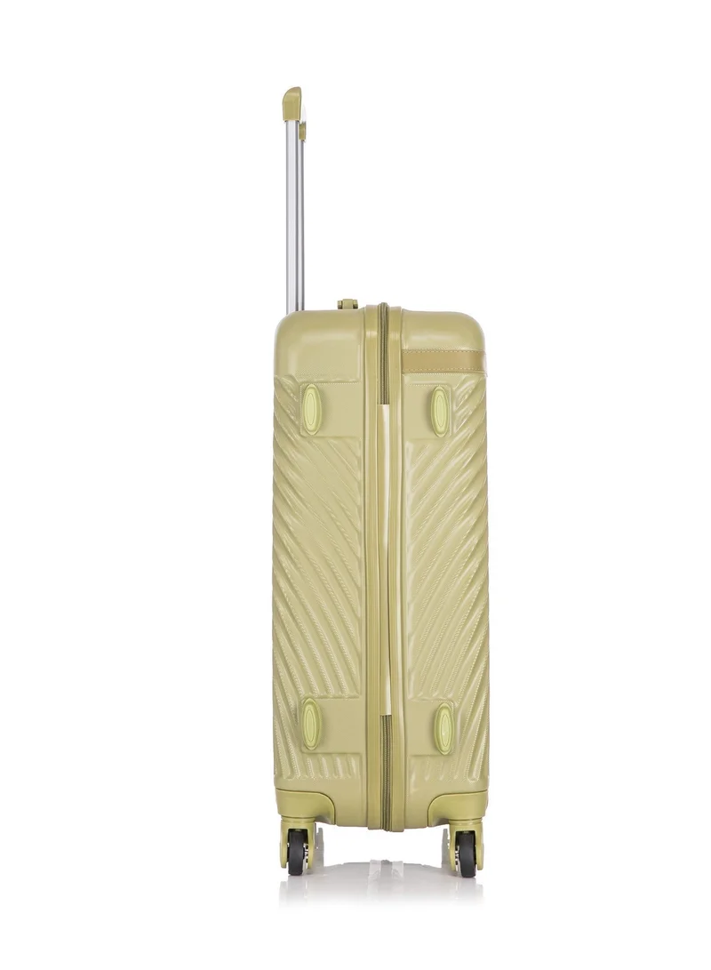 Senator SET OF 3 Hard Case Suitcases Trolley Luggage Set For Unisex ABS Lightweight Travel Bags with 4 Spinner Wheels KH1065 Tea Green  | Best Price UAE