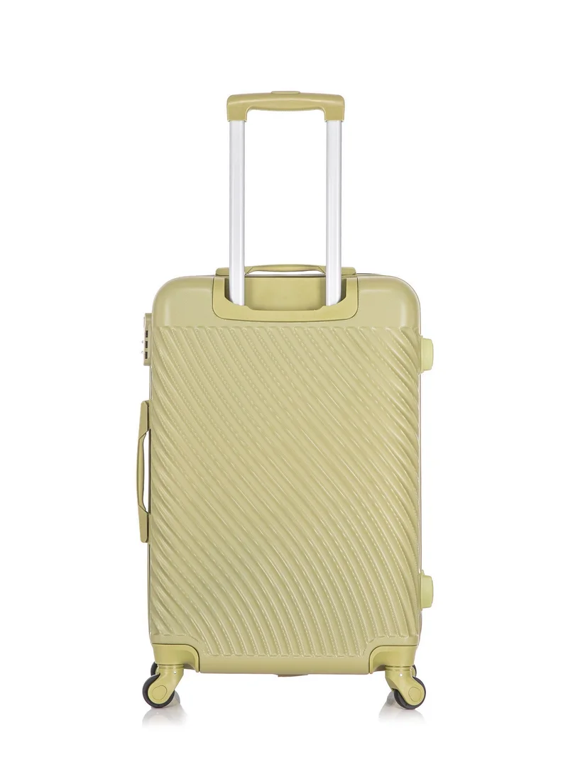 Senator SET OF 3 Hard Case Suitcases Trolley Luggage Set For Unisex ABS Lightweight Travel Bags with 4 Spinner Wheels KH1065 Tea Green  | Best Price UAE