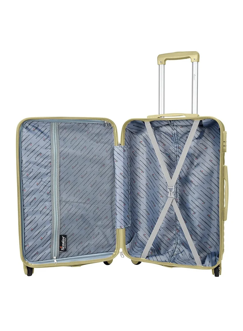 Senator SET OF 3 Hard Case Suitcases Trolley Luggage Set For Unisex ABS Lightweight Travel Bags with 4 Spinner Wheels KH1065 Tea Green  | Best Price UAE