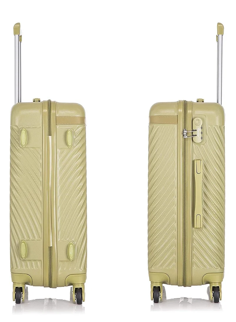 Senator SET OF 3 Hard Case Suitcases Trolley Luggage Set For Unisex ABS Lightweight Travel Bags with 4 Spinner Wheels KH1065 Tea Green  | Best Price UAE