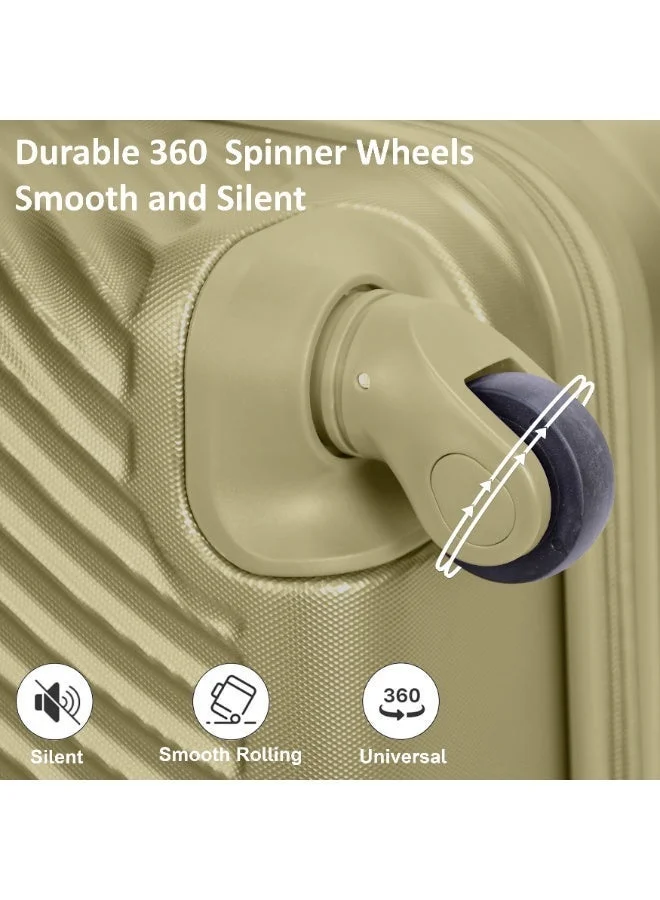 Senator SET OF 3 Hard Case Suitcases Trolley Luggage Set For Unisex ABS Lightweight Travel Bags with 4 Spinner Wheels KH1065 Tea Green  | Best Price UAE