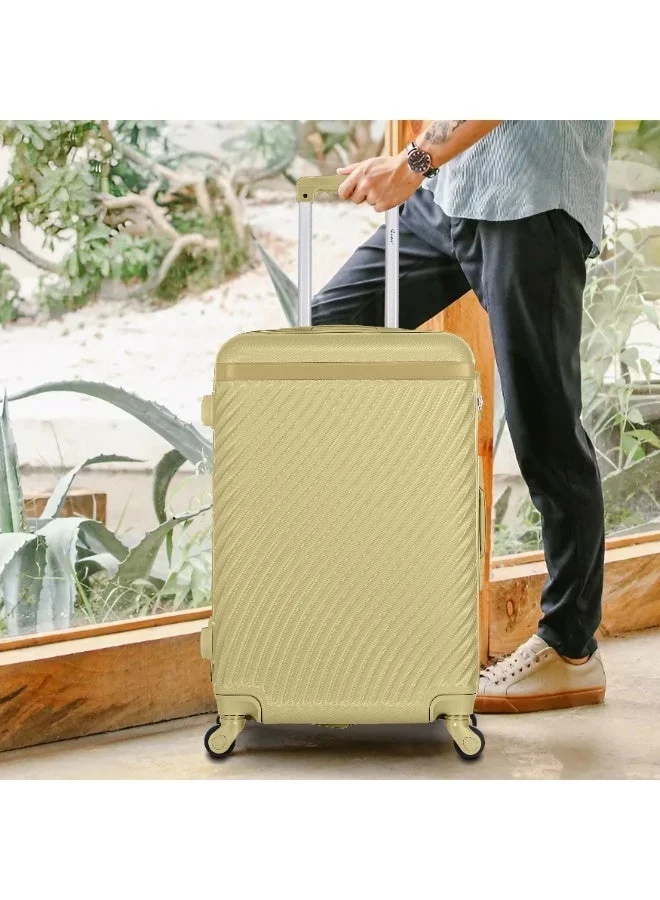 Senator SET OF 3 Hard Case Suitcases Trolley Luggage Set For Unisex ABS Lightweight Travel Bags with 4 Spinner Wheels KH1065 Tea Green  | Best Price UAE