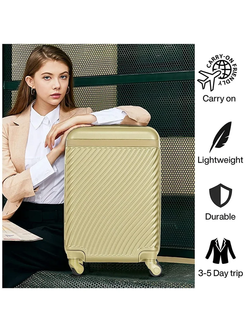 Senator SET OF 3 Hard Case Suitcases Trolley Luggage Set For Unisex ABS Lightweight Travel Bags with 4 Spinner Wheels KH1065 Tea Green  | Best Price UAE