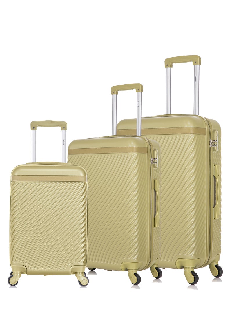 SENATOR Hard Case Suitcases Trolley Luggage Set For Unisex ABS Lightweight Travel Bags with 4 Spinner Wheels KH1065 Tea Green - Image 1