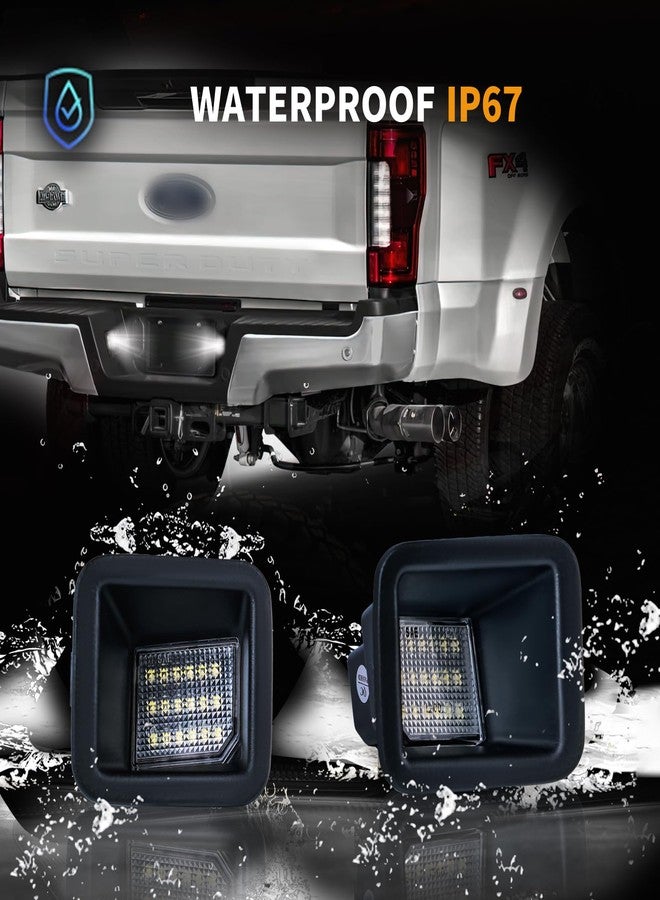 DERMOKA مصباح لوحة ترخيص LED من ديرموكا لسيارات فورد F250 وF350 وF450 سوبر ديوتي بيك أب موديلات 2017-2022، مع قاعدة، لون أبيض 6000 كلفن، قطعتان - Image 5
