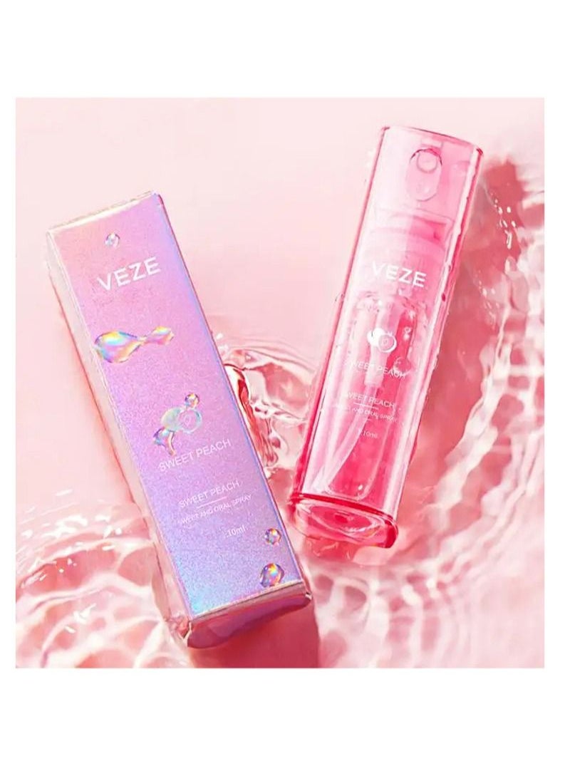 VEZE - Purifying mouth spray, refreshing breath health spray, remove bad breath, regulate oral health (10ml mint flavor and 10ml peach flavor) - Image 1