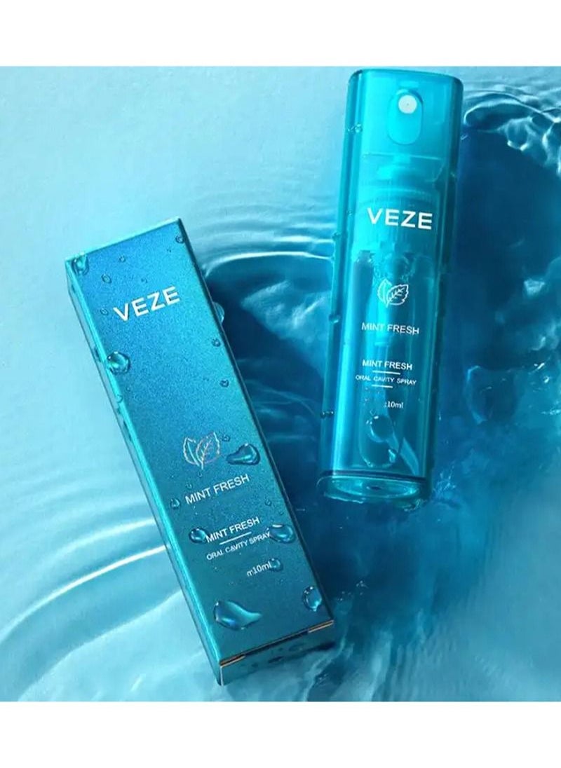 VEZE - Purifying mouth spray, refreshing breath health spray, remove bad breath, regulate oral health (10ml mint flavor and 10ml peach flavor) - Image 1