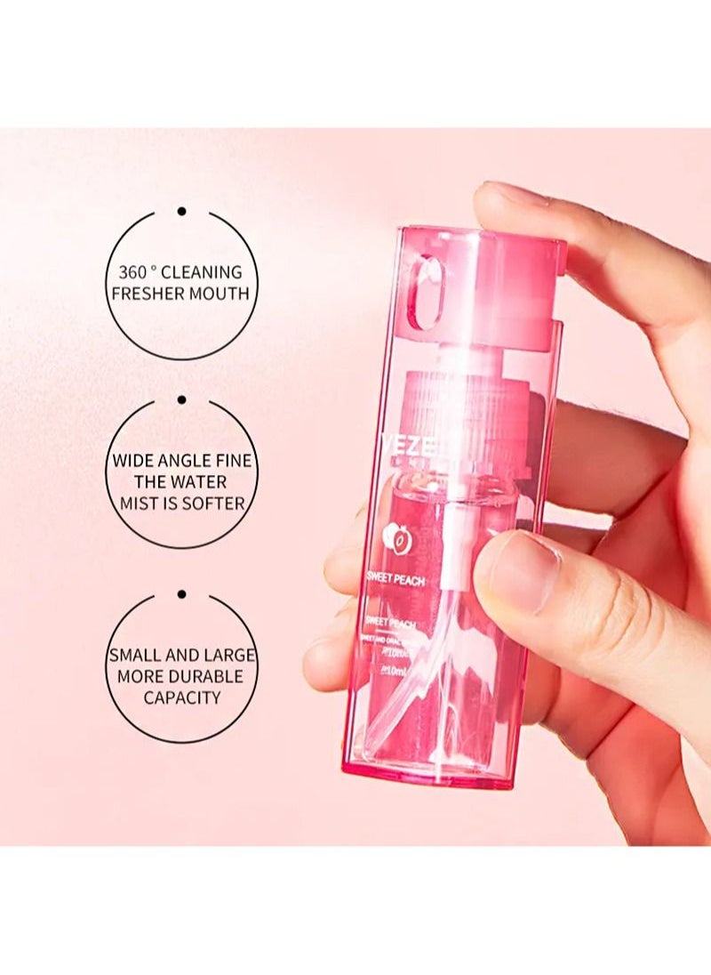 VEZE - Purifying mouth spray, refreshing breath health spray, remove bad breath, regulate oral health (10ml mint flavor and 10ml peach flavor) - Image 1