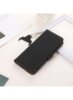 erorex Case For Xiaomi Redmi 13C 4G / 13C 5G / POCO C65 Genuine Leather Magnetic RFID Leather Phone Case  - Image 2
