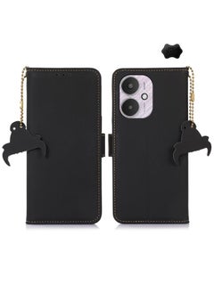 erorex Case For Xiaomi Redmi 13C 4G / 13C 5G / POCO C65 Genuine Leather Magnetic RFID Leather Phone Case  - Image 1
