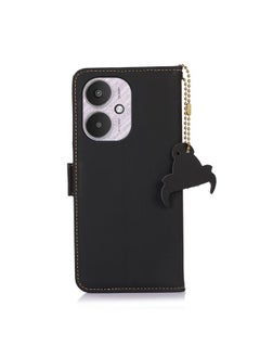 erorex Case For Xiaomi Redmi 13C 4G / 13C 5G / POCO C65 Genuine Leather Magnetic RFID Leather Phone Case  - Image 4