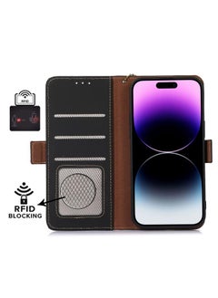 erorex Case For Xiaomi Redmi 13C 4G / 13C 5G / POCO C65 Genuine Leather Magnetic RFID Leather Phone Case  - Image 5
