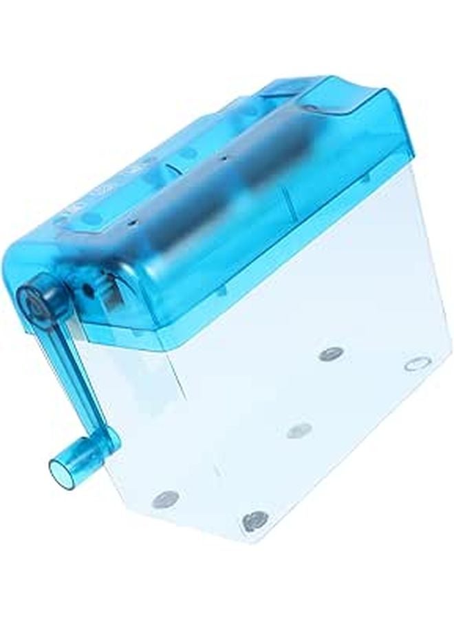 Portable Hand Crank Paper Shredder Manual Document Cutter with Wastebasket for Home Office School - Image 1