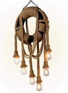 ماركة غير محددة علاقي حبال ريفي شكل اطار دباب ب 6 مصابيح  - Image 1