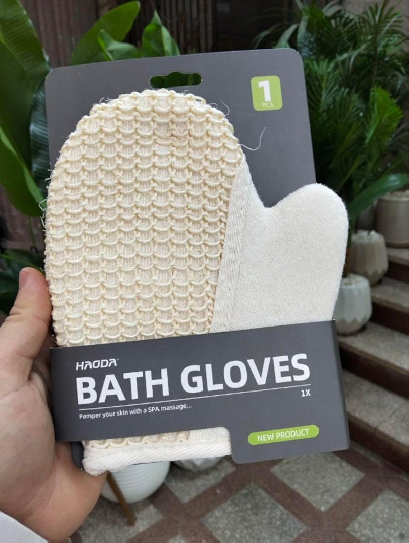 Generic Bath Gloves, Exfoliating Shower Glove with Textured Scrubbing Surface, multiple colors, 1 Piece.