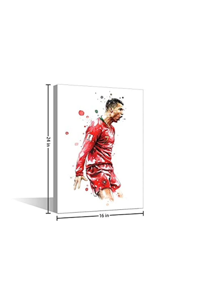 TISHIRON Football Star Canvas Wall Art CR7 Poster Painting - Image 4