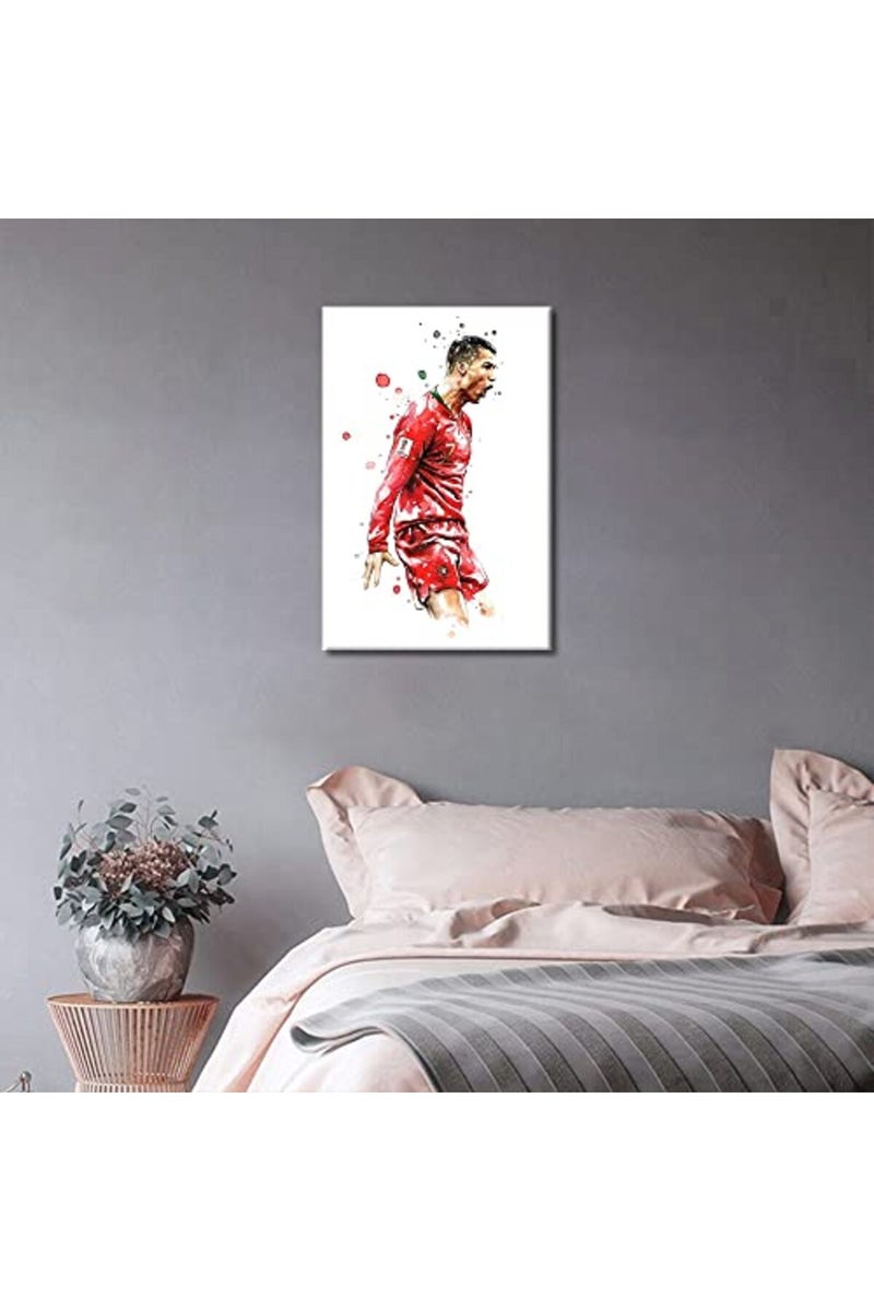 TISHIRON Football Star Canvas Wall Art CR7 Poster Painting - Image 3