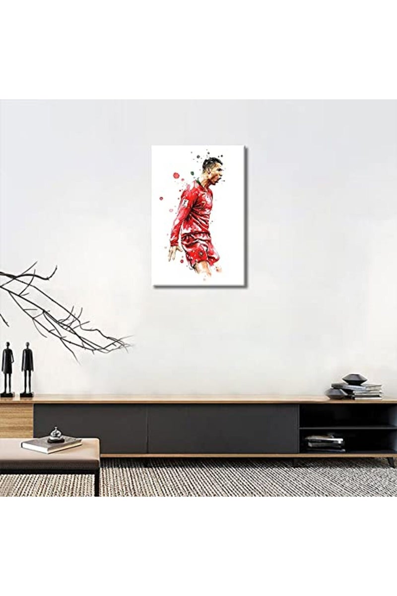 TISHIRON Football Star Canvas Wall Art CR7 Poster Painting - Image 5