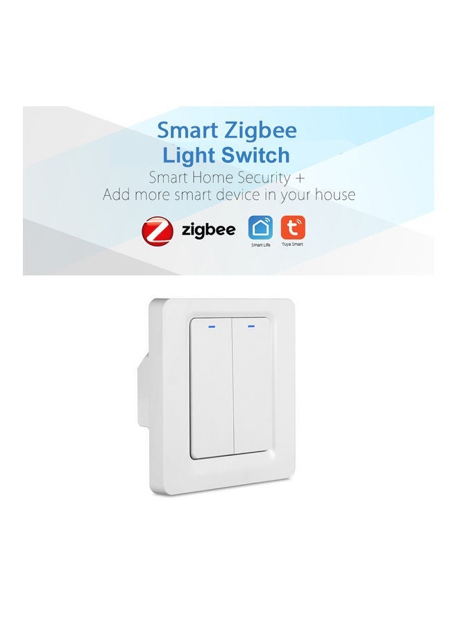 NIBEMINENT Smart Light Switch Push Button Life/Tuya APP Remote Control Wall white 10.5*5*10.5cm - Image 5