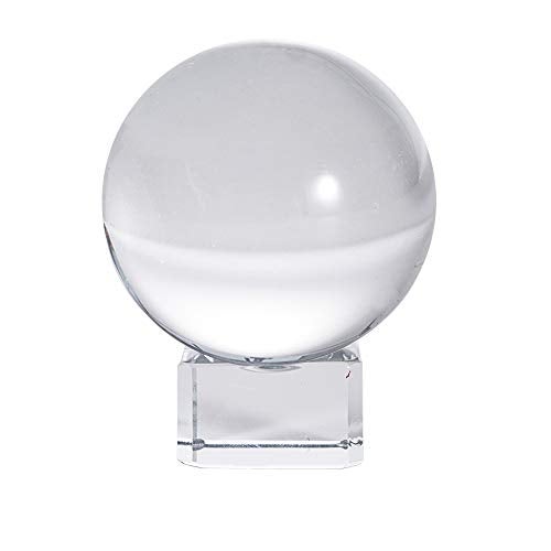 LONGWIN 50mm(2 inch) K9 Photography Solid Crystal Glass Ball Sphere with Free Stand Suncatcher (Clear) - Image 1