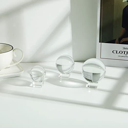 LONGWIN 50mm(2 inch) K9 Photography Solid Crystal Glass Ball Sphere with Free Stand Suncatcher (Clear) - Image 4