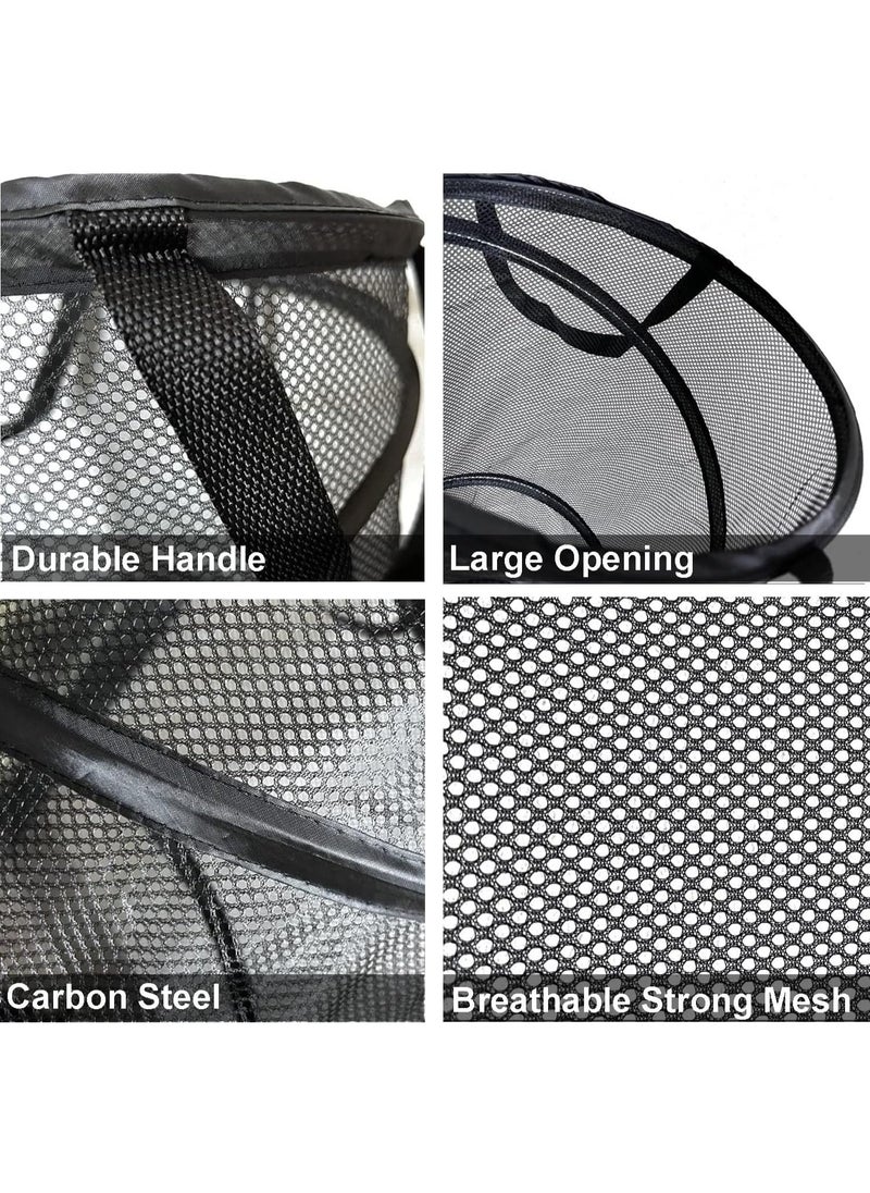 TYCOM Popup Laundry Hamper Collapsible Laundry Basket Extra Large Capacity Foldable Clothing Storage Basket with Handles Black.  - Image 4