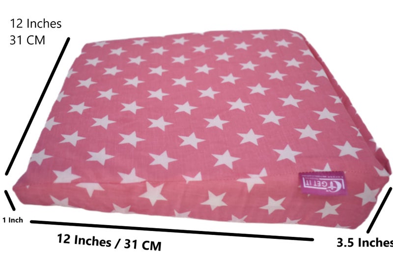 GET IT Multi Use Wedge Pillow for Pregnancy Women and New Born Baby | Lower Back-Pain Relief |Knee Support Between Legs | Anti Vomiting and Milk Spitting for New Born Baby (Pink Star) - Image 2