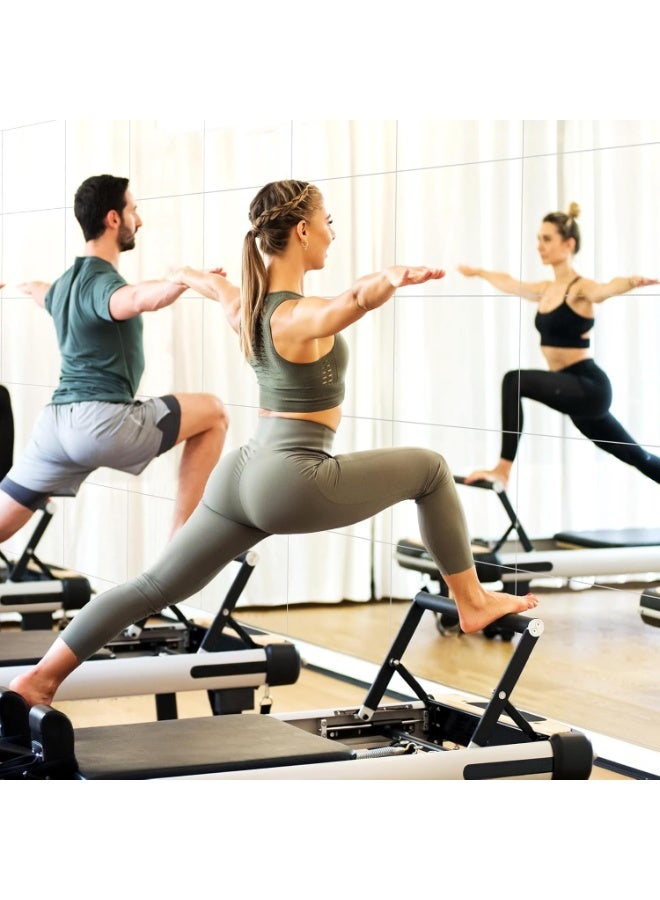 عبوة من 6 قطع من بلاط المرايا الأكريليكية ذاتية اللصق، 30 × 20 سم، ألواح مرنة، ملصقات جدارية بدون إطار، غير زجاجية، مناسبة لغرف النوم والحمامات وديكور المنزل - Image 4