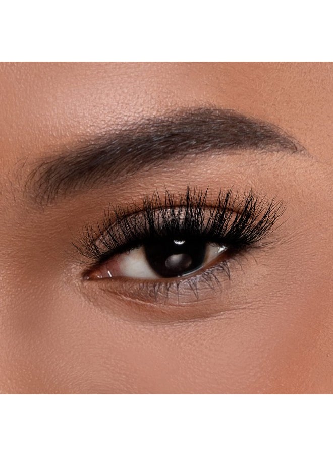 إيبن نيويورك رموش Cattitude 3D Venus Seduction Lashes 25 مم قابلة لإعادة الاستخدام 100% رموش ثلاثية الأبعاد من المنك الحقيقي رموش عين القطة الرقيقة ذات حجم مجعد متعدد الأبعاد، رموش غنية مدببة ذات نهاية مدببة  - Image 2