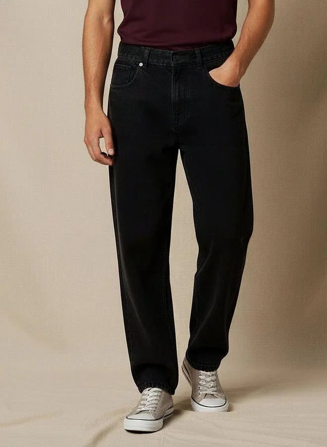 سبلاش فيڤ جينز لي كوبر رجالي بقصة واسعة وخصر متوسط