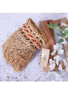 KuJee KuJee Natural Paddy Door Toran Door Hangings for Main Door and Pooja Room Door Toran for Diwali Dusshera and Navratri Torans Length 4550 Feet Width 1 feet  - Image 3