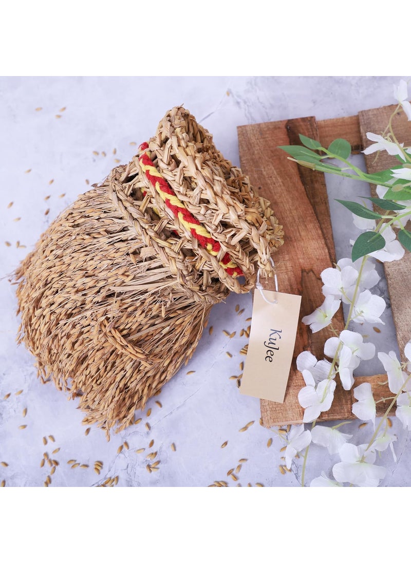 KuJee KuJee Natural Paddy Door Toran Door Hangings for Main Door and Pooja Room Door Toran for Diwali Dusshera and Navratri Torans Length 4550 Feet Width 1 feet  - Image 3