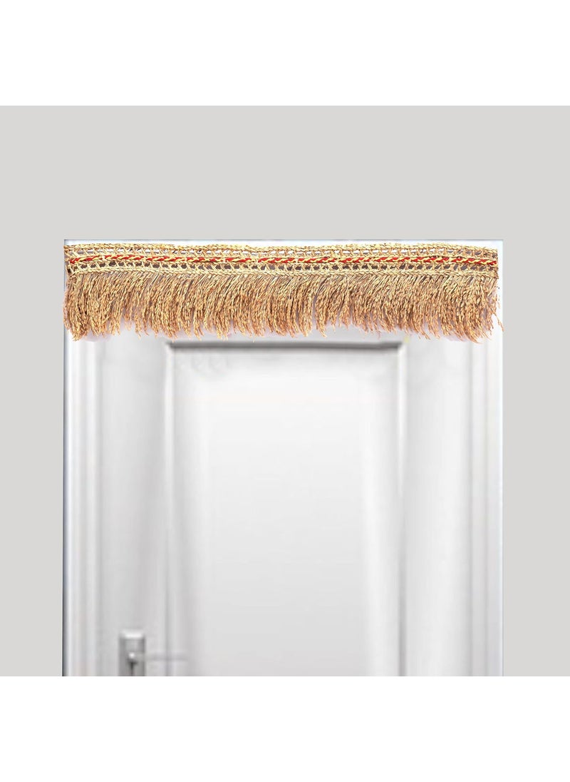 KuJee KuJee Natural Paddy Door Toran Door Hangings for Main Door and Pooja Room Door Toran for Diwali Dusshera and Navratri Torans Length 4550 Feet Width 1 feet  - Image 1