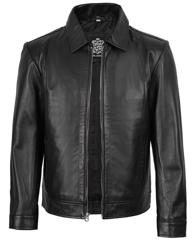 fjackets Mens Black Leather Jacket - Real Lambskin Moto Biker Mens Leather Jackets | [1103534] Wiiick, L - Image 2