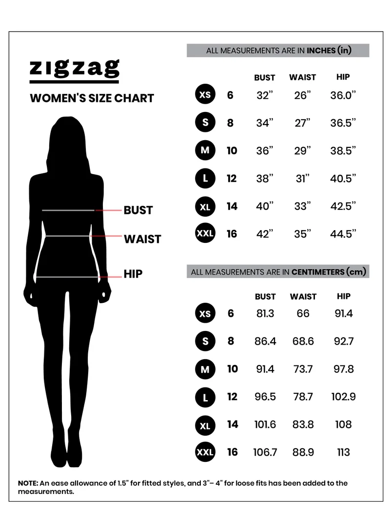 Zigzag V-Neck Fit Dress