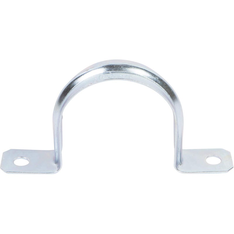 Morris Products Heavy Duty Rigid Pipe Strap – 2 Holes – 1-1/4 Inch - Secures Rigid, IMC Conduit - Zinc-Plated Steel - Reinforced Rib, Hole – Snap-On Installation – 20 Pieces - Image 2