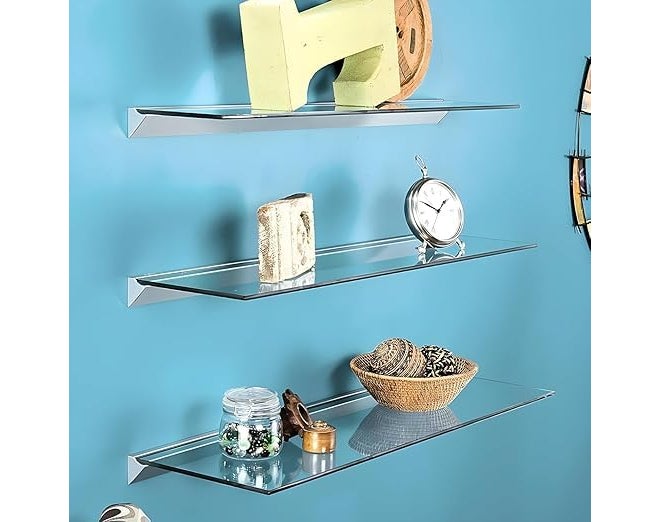 HEADLY SS Edge Clamp L Shape Right Angle Glass Panel Shelf Clamp Holder Stainless Steel Shelf Button Bracket Support with Suction Cup & Screw (Pack of 10) - Image 4