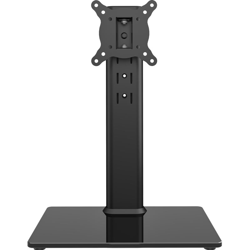 Hemudu Universal Swivel TV StandBase Table Top TV Stand for 13 to 32 inch TVs with 100 Degree Swivel 4 Level Height Adjustable Heavy Duty Tempered Glass Base Holds up to 77lbs HT07B001 - Image 2