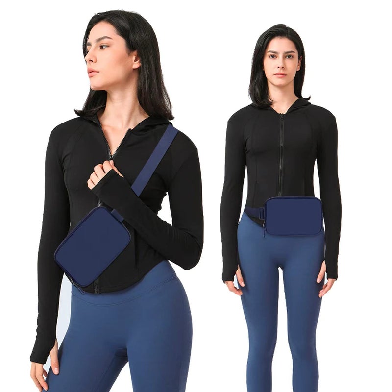 WITROMAN Belt bag Fanny pack crossbody bags for women Everywhere belt bag (blue) - Image 3