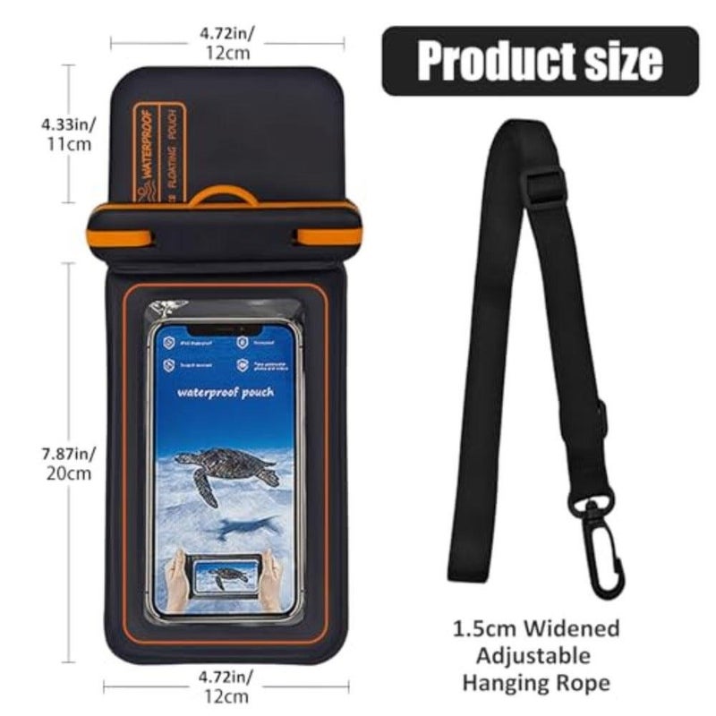 IPX8 Waterproof Phone Pouch, Universal Underwater Phone Case for iPhone 17 16 15 Pro Max 14 13 12 Samsung Galaxy S23 S22, Floating Dry Bag for Swimming Snorkeling Kayaking Beach - Image 3