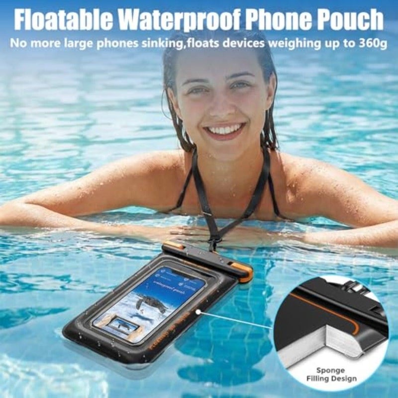 IPX8 Waterproof Phone Pouch, Universal Underwater Phone Case for iPhone 17 16 15 Pro Max 14 13 12 Samsung Galaxy S23 S22, Floating Dry Bag for Swimming Snorkeling Kayaking Beach - Image 2