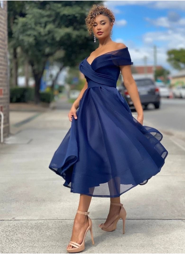 Generic Party Evening Dress Blue 