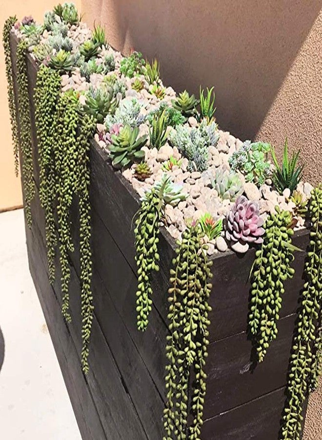 Antspirit 3pcs Artificial Fake String of Pearls Plant Faux Fake Hanging Succulents Plants - Image 5