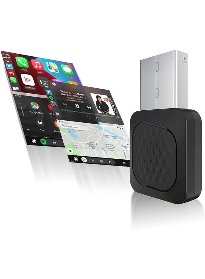 Mini Ultra,New Verison 2-in-1 Wireless CarPlay and Wireless Android Auto Adapter for Factory Wired CP/AA,Not Use for BMW and Tesla,Copmact Size and Easy to Use,Black - Image 1