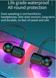 Generic New neck hanging sports headphones magnetic three-dimensional running neck hanging in-ear comfortable music Bluetooth headphones sky blue  - Image 4