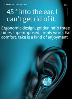 Generic New neck hanging sports headphones magnetic three-dimensional running neck hanging in-ear comfortable music Bluetooth headphones sky blue  - Image 2