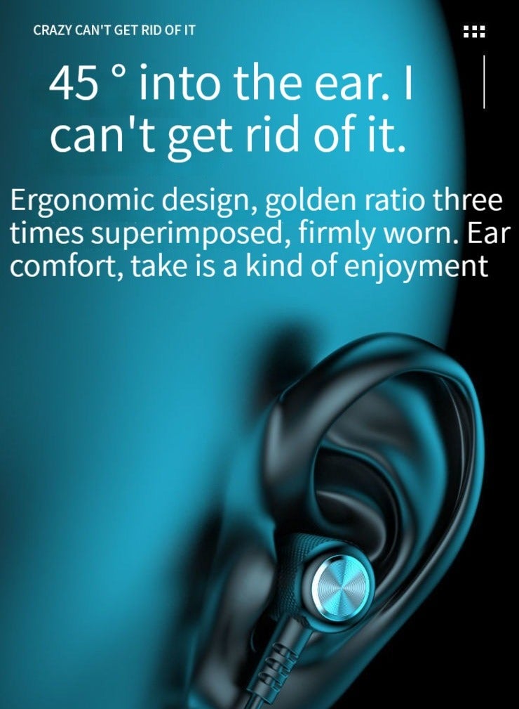 New neck hanging sports headphones magnetic three-dimensional running neck hanging in-ear comfortable music Bluetooth headphones sky blue - Image 2