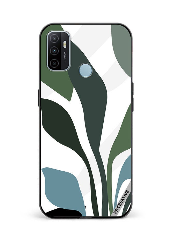 VR CREATIVE Protective Case Cover For Oppo A53 Leaf Tropical Design Multicolour - Image 1